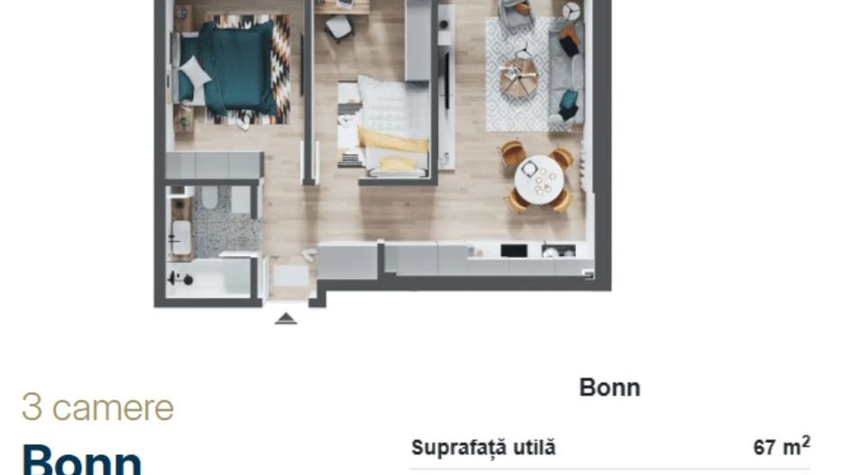 Apartamente de vanzare, 2,3 camere Arena Residence, Oradea - Poză 4