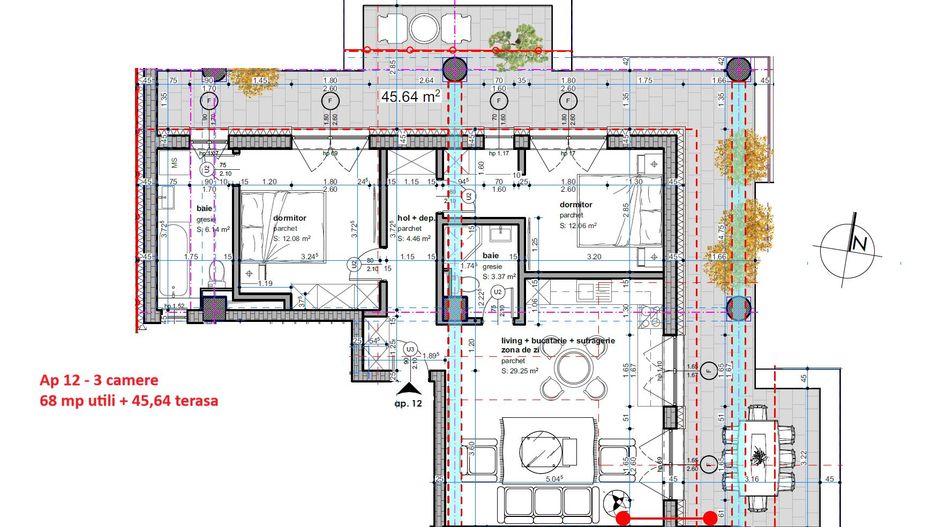 Dâmbovița-Șagului | Bloc Nou | 2, 3 și 4 Camere | Penthouse | Parcare subterana - Poză 7
