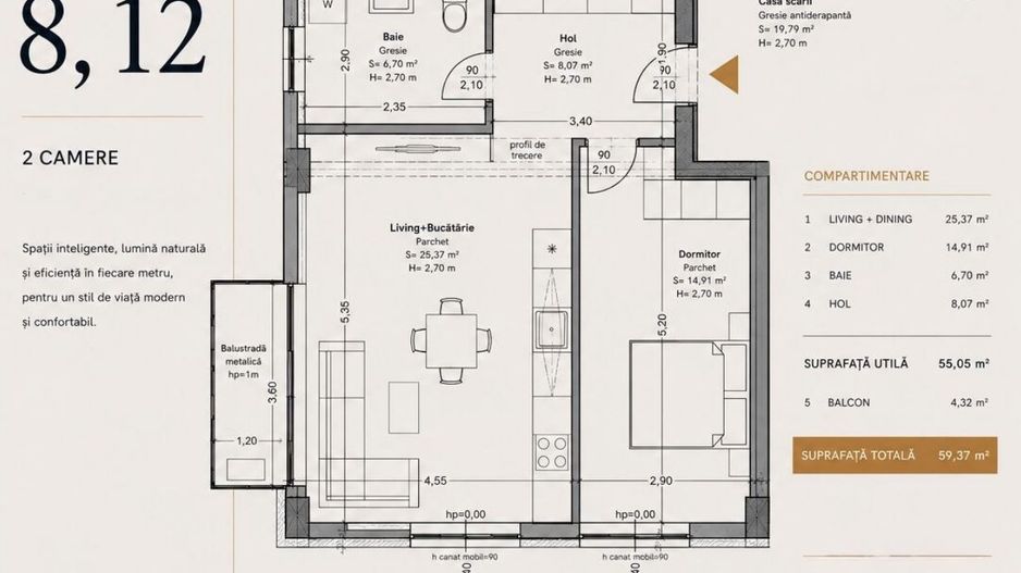Soarelui – Braytim | Proiect Nou | Lift | Apartamente & S.A.D.-uri - Poză 15