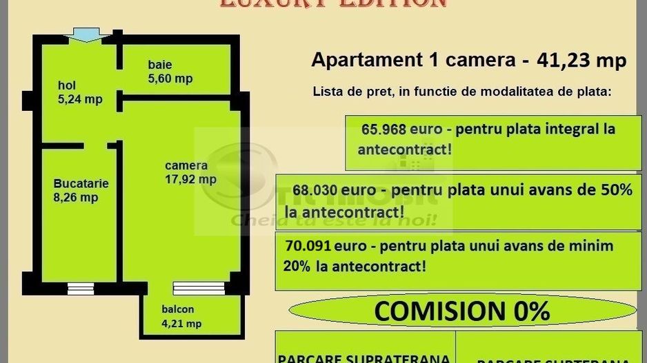 Apartament decomandat de vanzare in Iasi, Galata, 41,23 mp, bloc nou - Poză 2