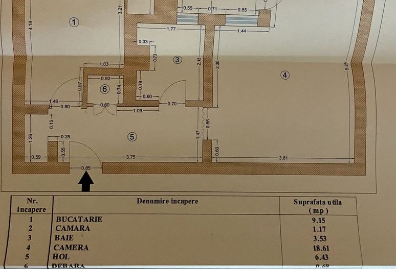 Vânzare garsonieră decomandată, spațioasă – zonă Drumul Sării / Sebastian - Poză 2