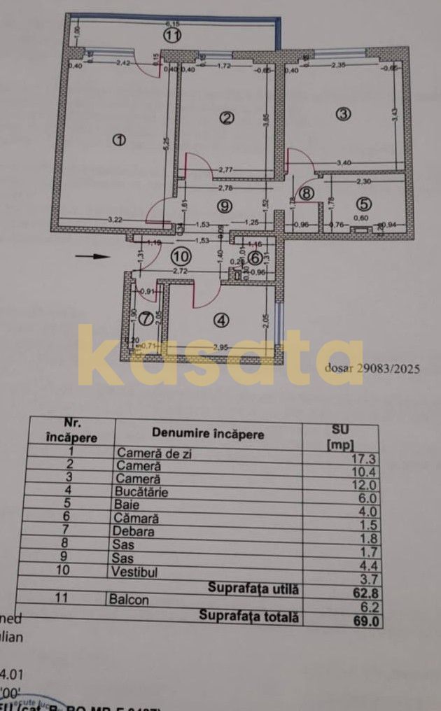 3 camere I Lacul Tei I decomandat I etaj 3 I 69mp I mobilat si utilat - Poză 19
