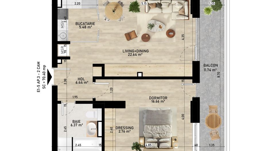 Apartament 2 camere I Gemina by the lake - Poză 6