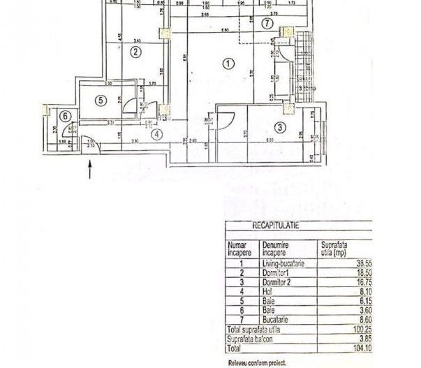 Apartament Dorobanti 3 Camere | Bloc 2006 | Loc de parcare - Schiță 41