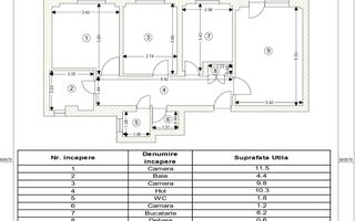 Apartament  3 camere Racadau - Poză 3