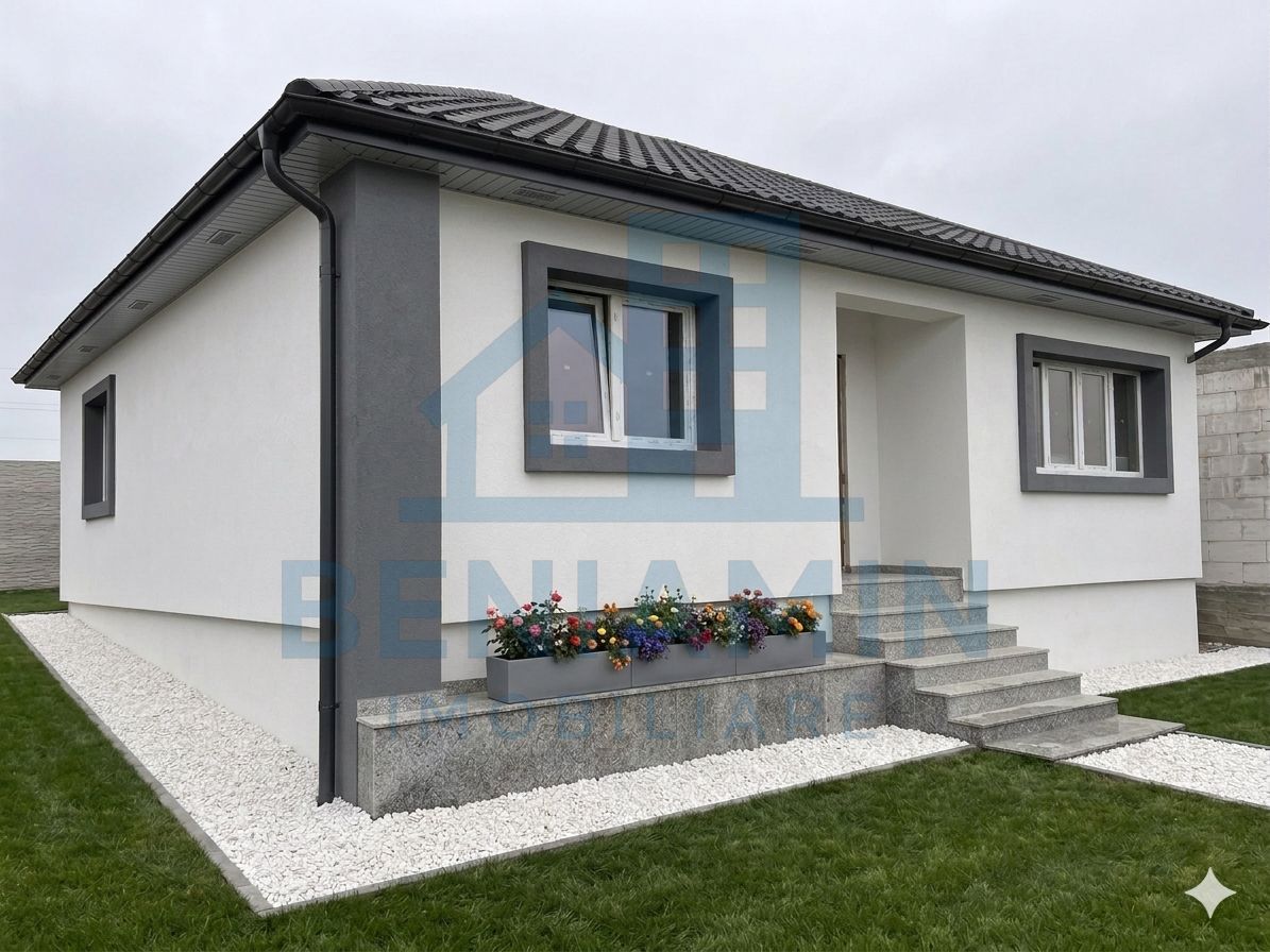 Casa la cheie-Living-2 Dormitoare-Baie-Gaze-Curent-Apa-320mp teren - Poză 6