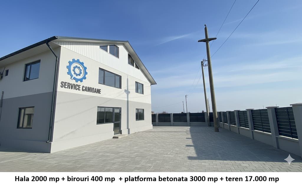 Hala + Cladire birouri + teren 17000mp + 3000 beton, toate utilitatile - Poză 1