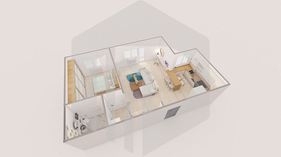 Bloc Y | Apartament 2 Camere | 60mpu | Etaj intermediar | Rahovei - Poză 6