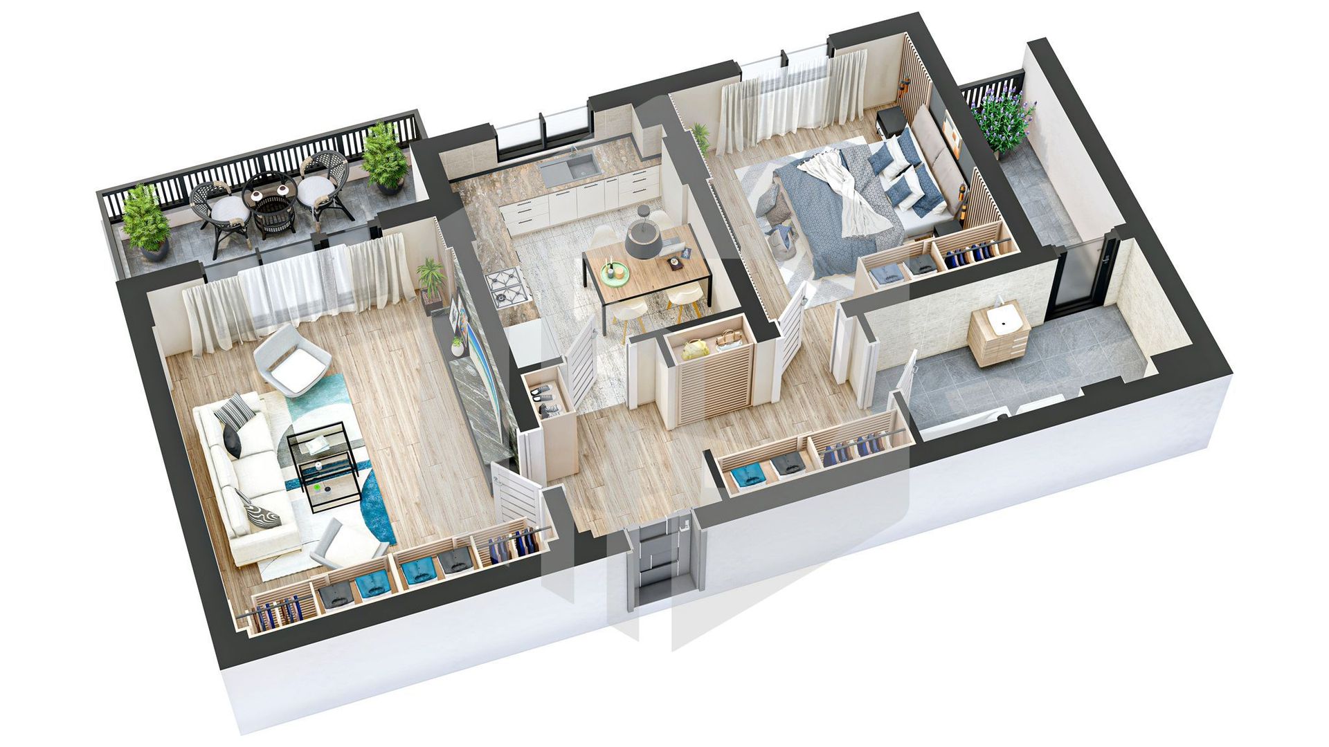 Apartament 2 camere - Etaj intermediar - Decomandat - Rahovei - Poză 2