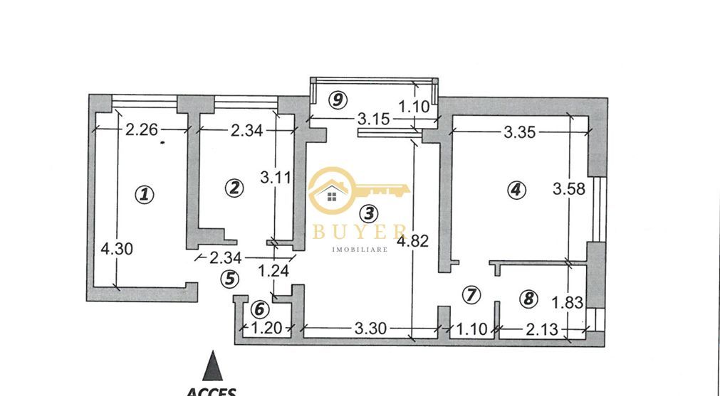 Apartament cu 3 camere pe Milea, langa Politie- Pret atractiv - Poză 7