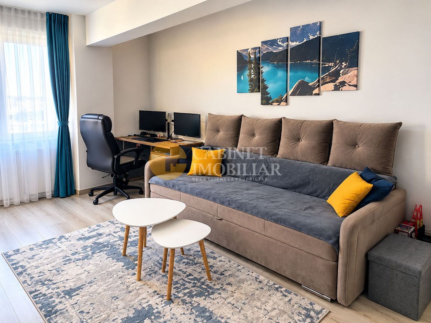 2 camere -  mobilat&utilat - 50 mp - Etaj 1 - Bloc 2021 - Poză 1