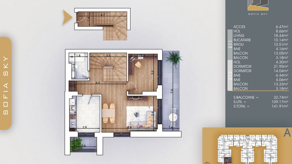 4 camere  duplex Finalizare Rapida -  Titan Pallady  7 min Metrou N Teclu - Schiță 10