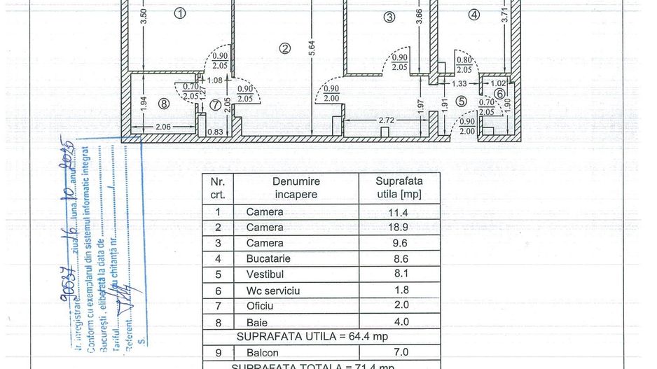 3 camere | Teiul Doamnei | Bloc din 83 | Reabilitat - Poză 21
