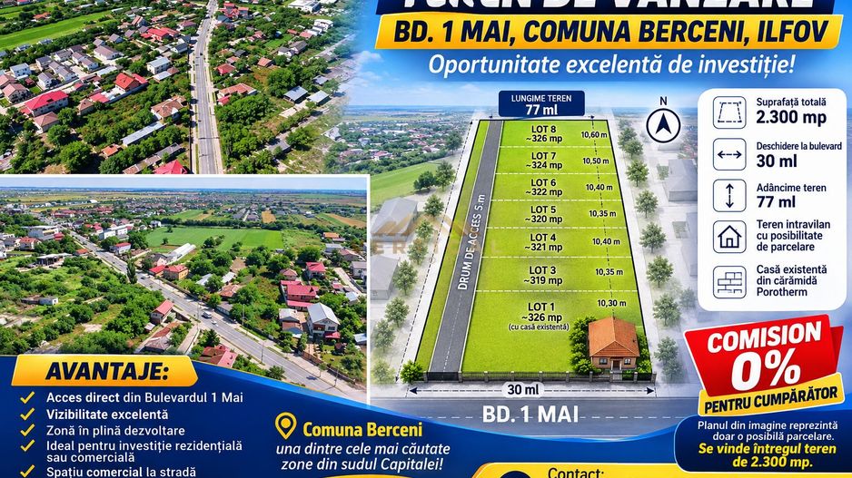 Oportunitate rară de investiție – Teren cu deschidere la Bd. 1 Mai - Poză 1