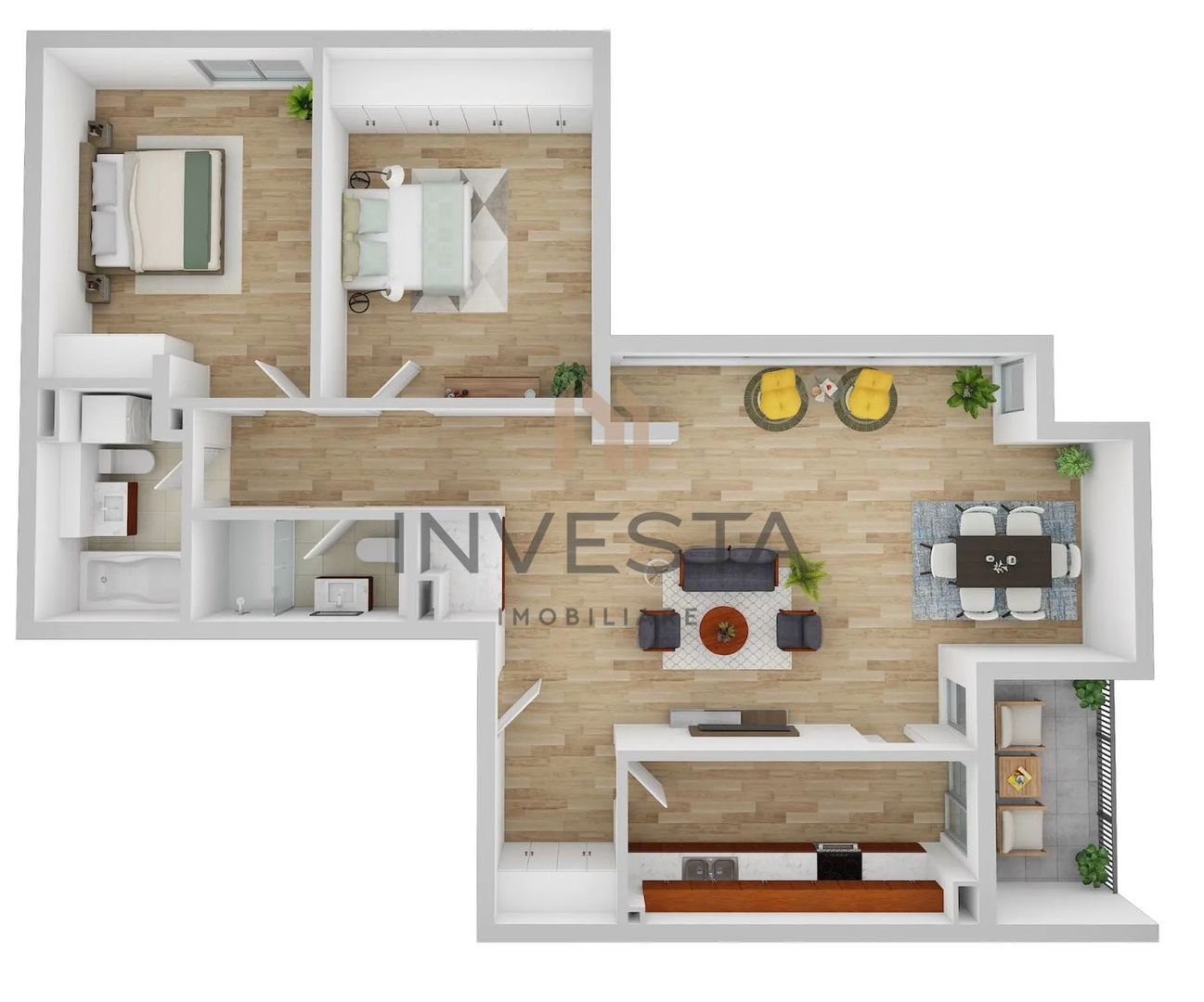 Apartament 3 camere | 90 mp | Constructie Premium | Andrei Muresanu - Schiță 1
