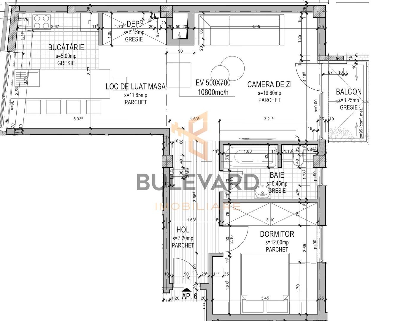 Apartament cu 2 camere, zona straziii Traian Vuia! - Schiță 1