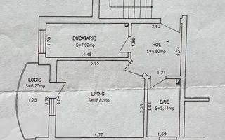 Apartament cu 1 camera, 38 mp, parcare inclusa, strada Muresului - Schiță 8