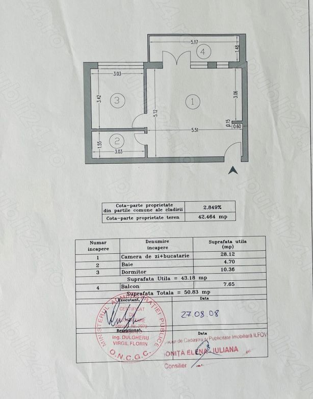 Apartament 2 camere Mobilat Utilat Loc de parcare - Poză 7