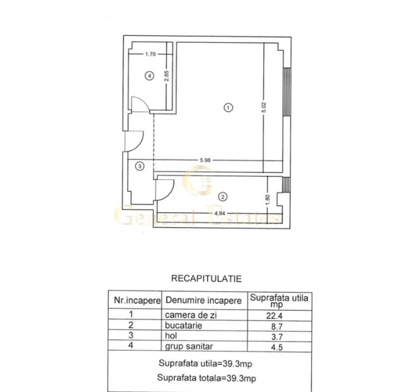 Vânzare apartament cu o cameră - 35 m.p în Păcurari - Iasi - Poză 8