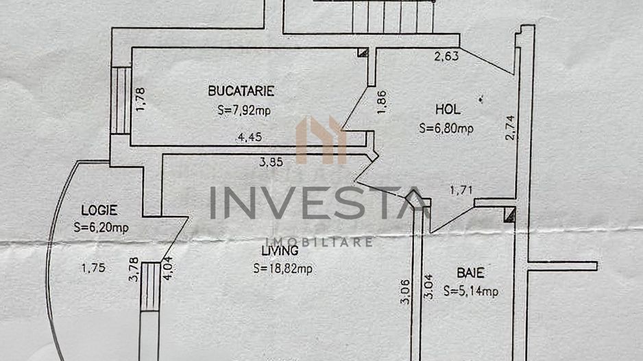 Apartament cu 1 camera, 38 mp, parcare inclusa, strada Muresului - Schiță 8