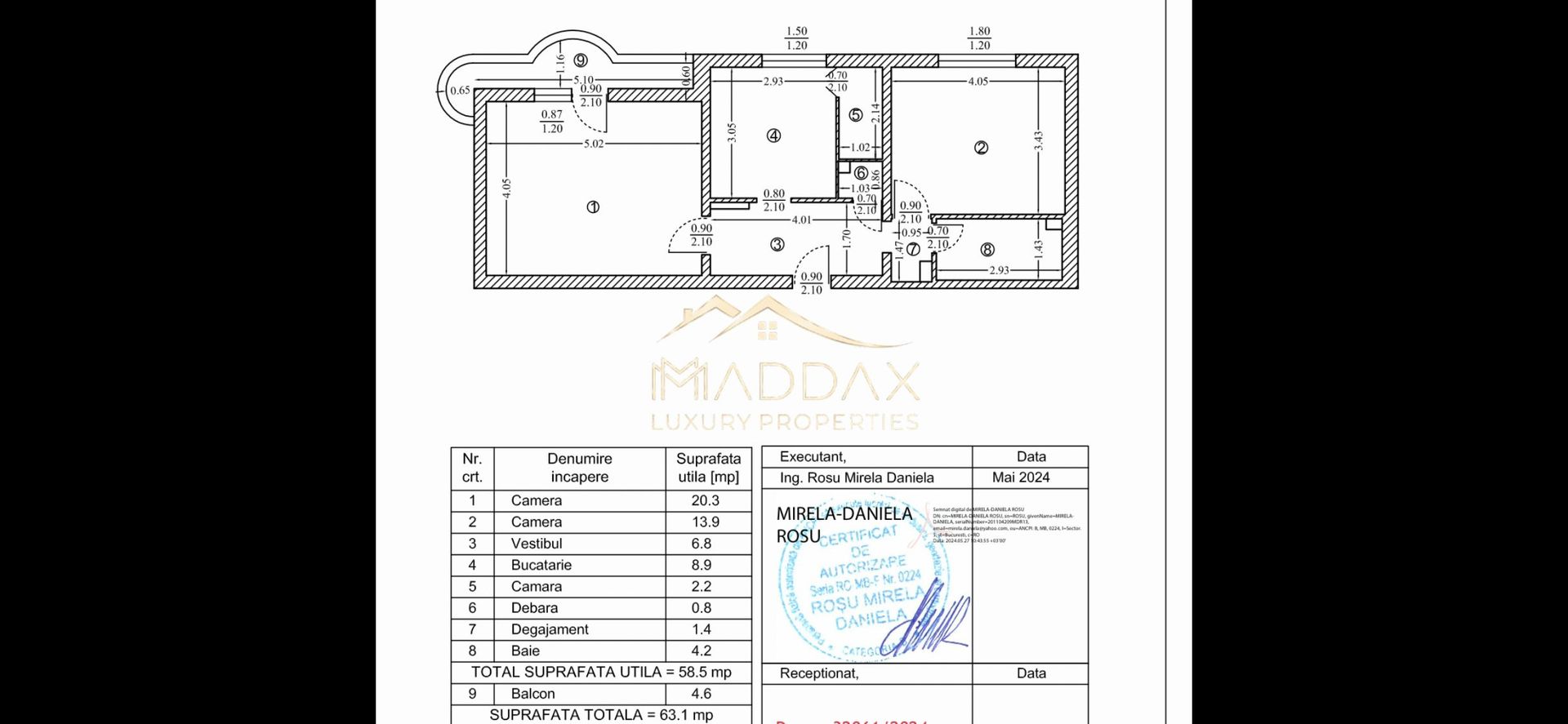 Apartament **2 camere** // 13 Septembrie - Schiță 13