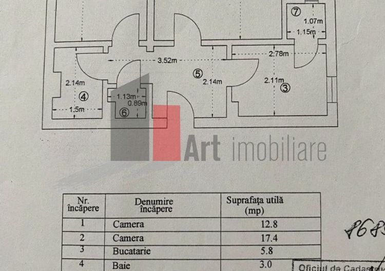 Apartament 2 camere  Dristor Ramnicu Sarat - Schiță 11