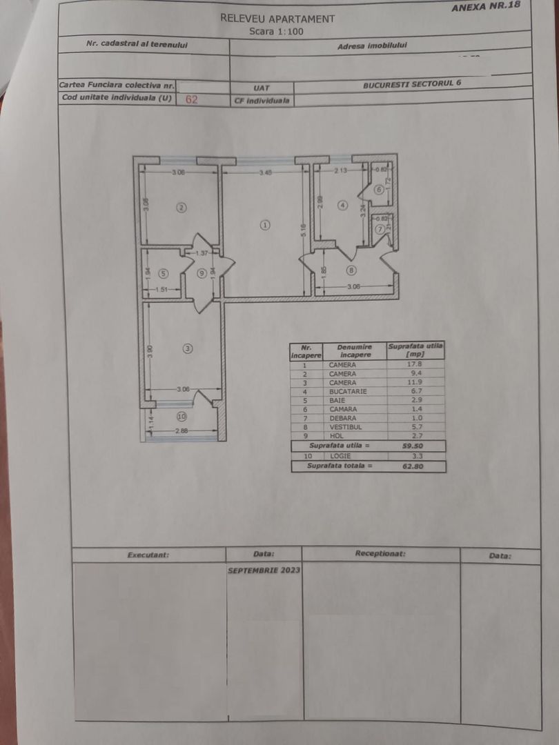 De vanzare Apartament  3 camere Pacii - Poză 8
