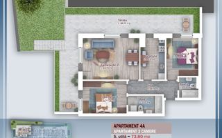 Apartament 3 camere Gradina 85 mp Theodor Pallady - Poză 1