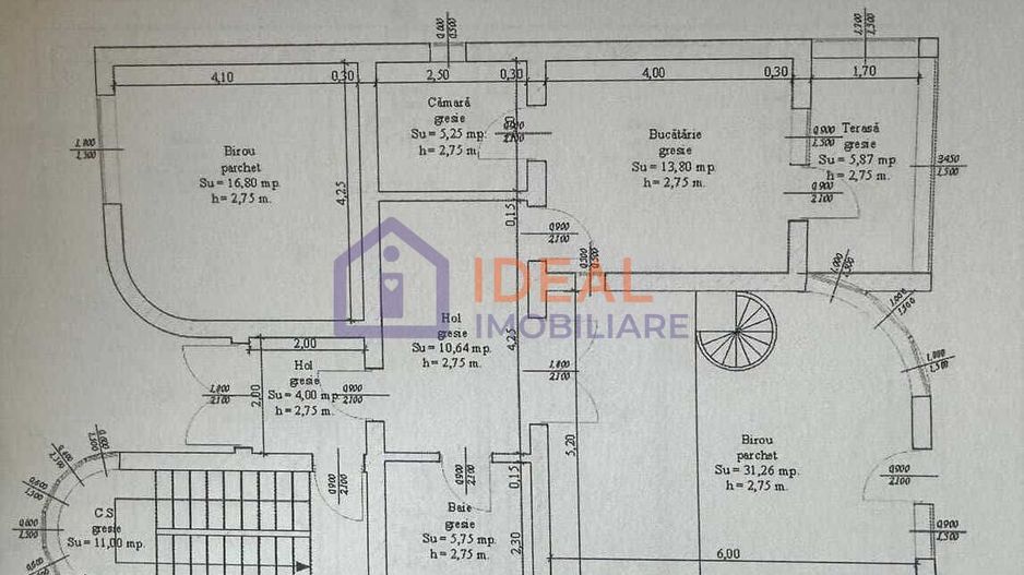 Spatiu Comercial cu 11 camere, 365 mp utili,  zona Cale Dumbravii - Schiță 13