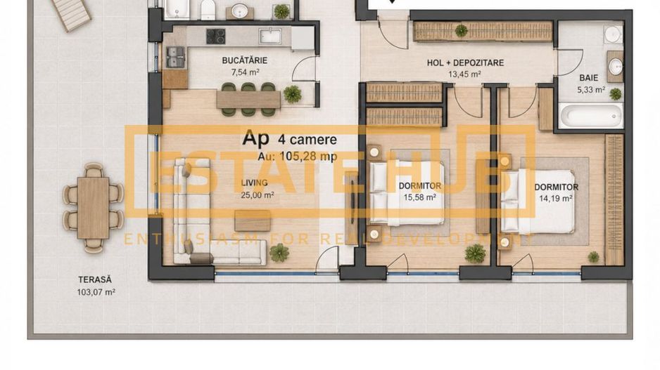 Apartament de 4 camere pe strada Dorobanților, zona Mărăști, 0% Comision - Poză 2