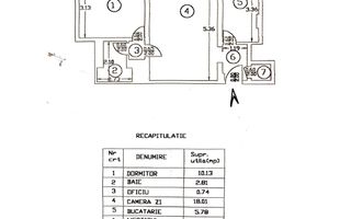 Apartament 2 camere | Iancu de Hunedoara -Guvern-Piata Victoriei - Schiță 10