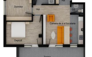 Apartament 3 camere, 2 bai, 58 mp utili, terasa 19 mp, garaj, boxa - Poză 2