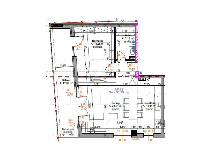 Vanzare 2 camere 59 mp + terasa 18 mp,  Marasti, zona benzinaria MOL - Poză 2