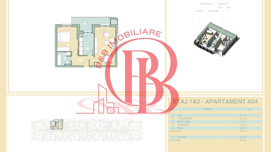 2 decomandat-bloc boutique  Metrou Nicolae Teclu - Schiță 8