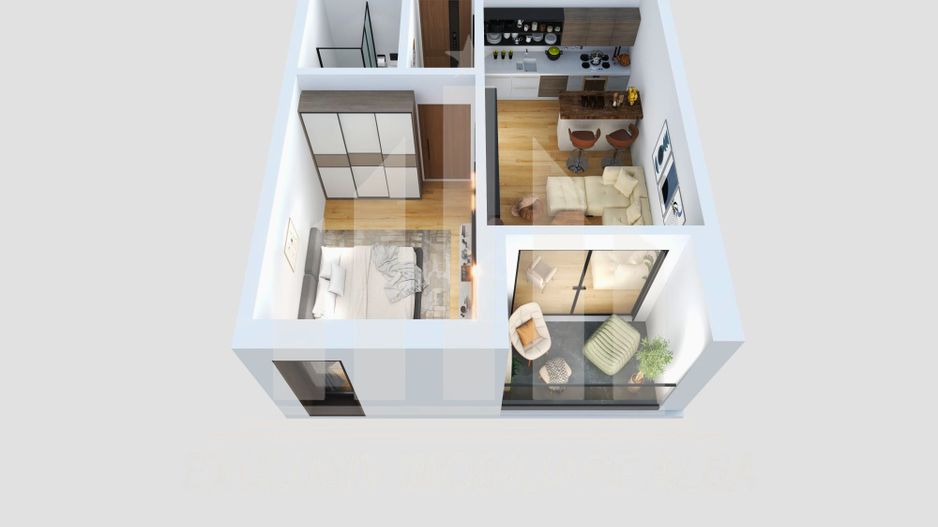 Apartament 1 camera | 37 mp | Etaj 1 | Bloc Nou 2026 | Cetate - Poză 3