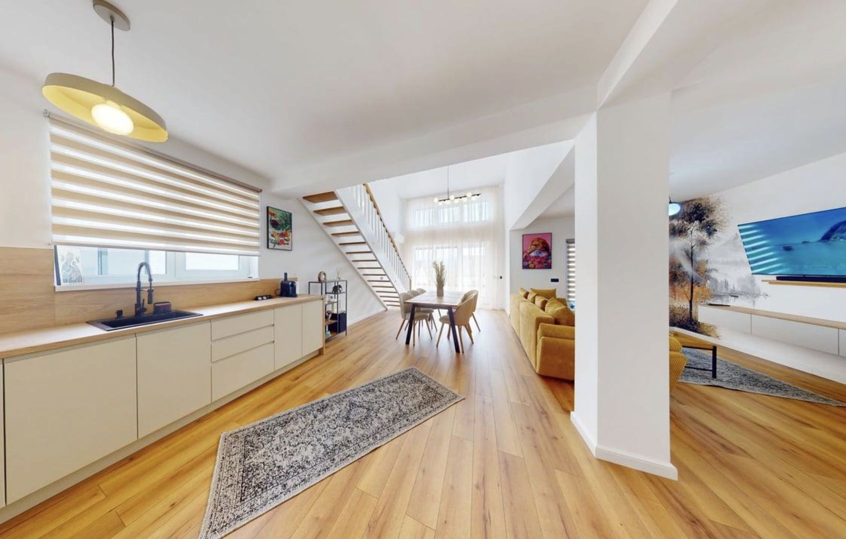Penthouse de vanzare in Sibiu, pe 2 niveluri, mobilat si utilat modern - Poză 8