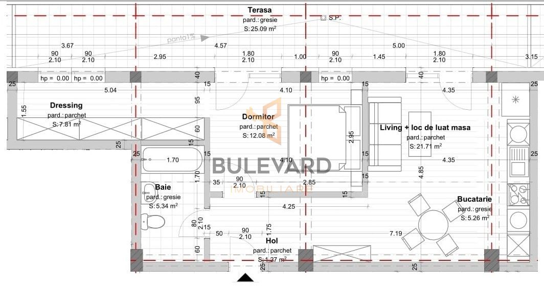 Apartament 2 camere + terasa 25 mp, parcare, bloc nou cu CF - Poză 2