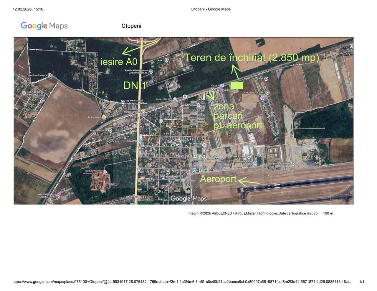 Teren 2.850 mp închiriat – flux direct către Aeroport ideal Rent a Car – Otopeni - Poză 11