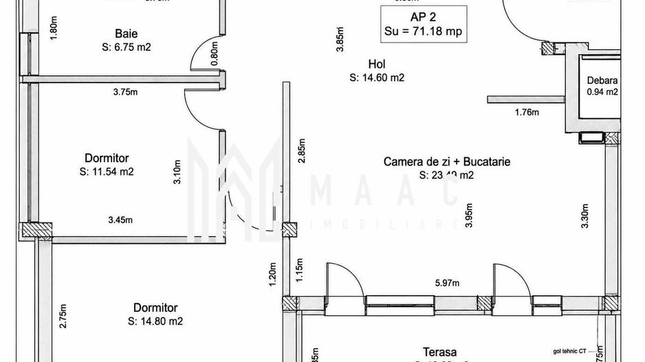 Apartament de vânzare Sibiu | 3 camere | terasă 10 mp - Poză 7