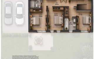 Vila tip duplex, 4 camere, ansamblu cu acces securizat - Bragadiru - Poză 4