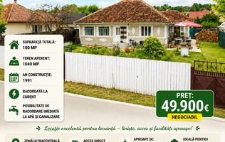 CASĂ individuală cu teren 1.040 mp, zona SATU-NOU, la 5 km de VASLUI;