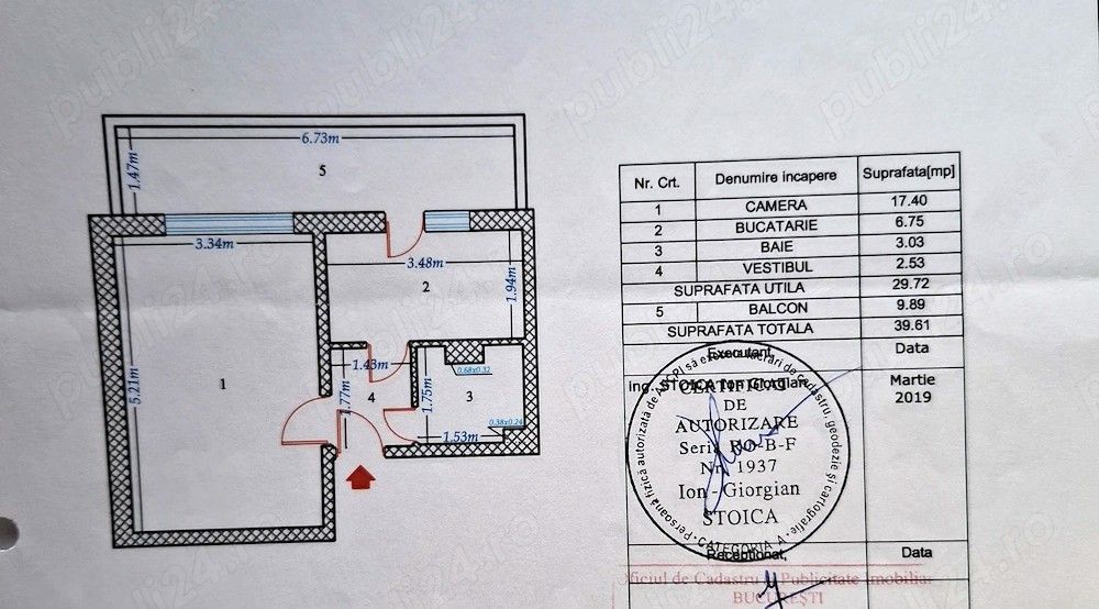 Vanzare Garsoniera Vitan | 40 mp | Parter Inalt Bloc Reabilitat cu Balcon - Poză 3