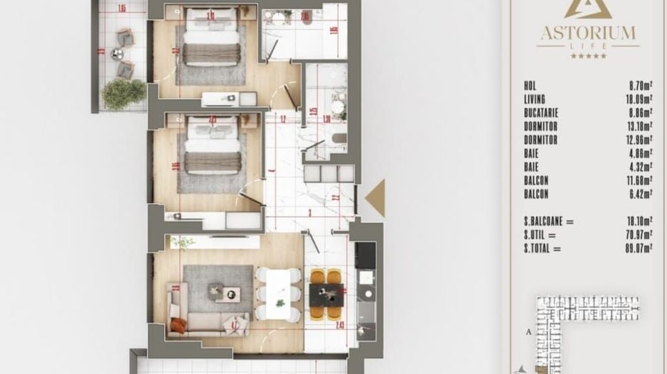 AP. 3CAM. BLOC PREMIUM FINALIZAT,MUTARE IMEDIATA / ASTORIUM LIFE! - Poză 2