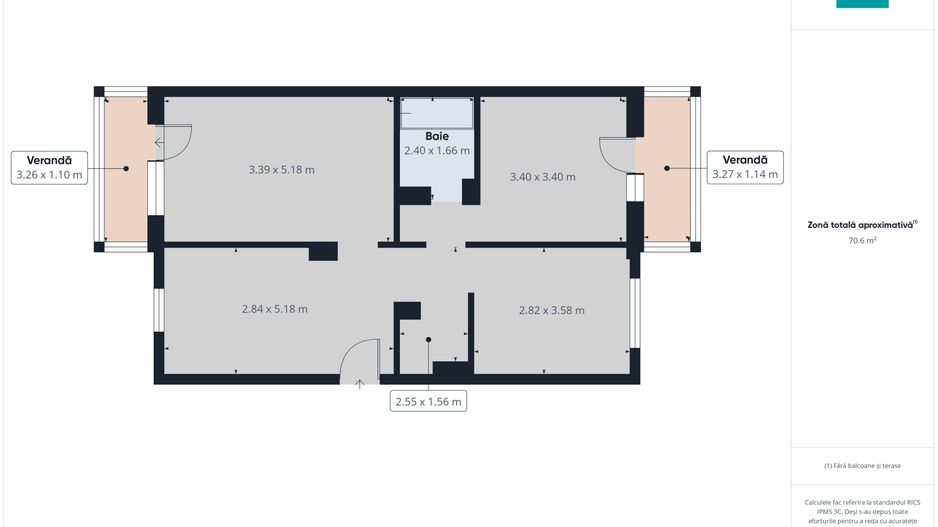 Apartament 3 camere, 64 mp, Str Lisabonei - Poză 10
