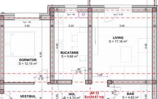 Decomandat. Bucatarie separata. Loc de parcare inclus - Schiță 2