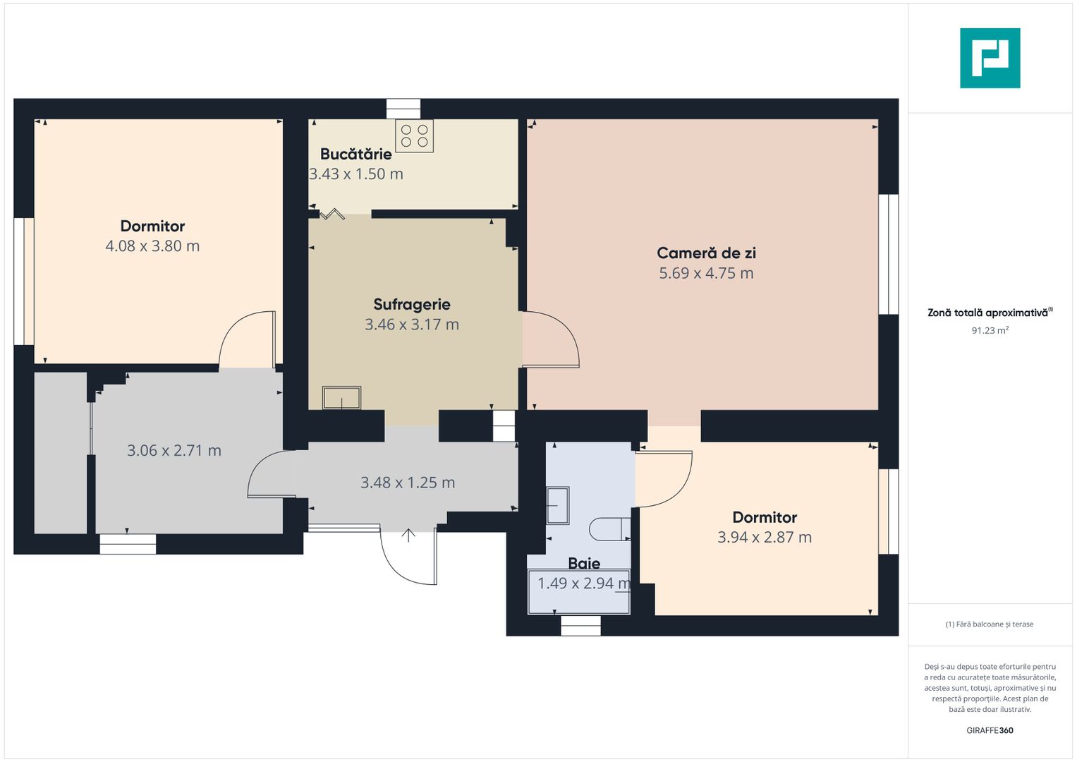 Apartament la casă cu 4 camere în Pârneava - Poză 12