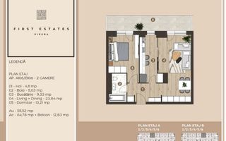 Luxury I 2 camere First Estates Pipera I Plaza Pipera Rond OMV I COM0% - Poză 6