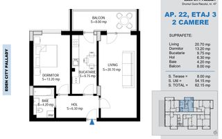 Direct Dezvoltator | 2 Camere Etaj 3 | 15 min. Metrou Teclu - Schiță 8