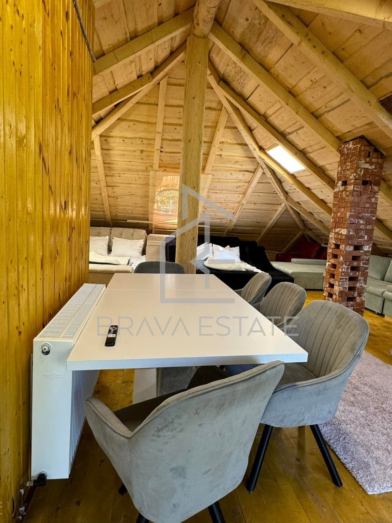 Cabană din lemn rotund, 210mp, ciubăr, jacuzzi, foișor, localitatea Băișoara - Poză 19
