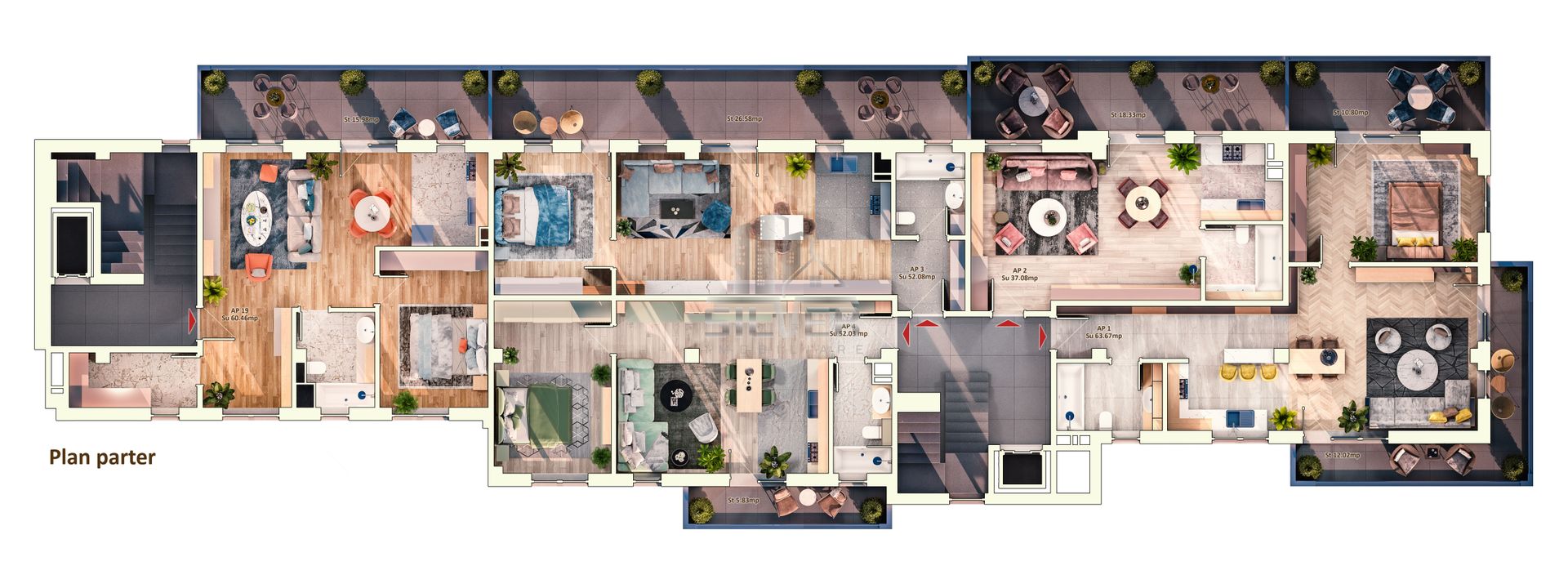 Apartament cu 2 camere+terasa de 12mp, zona Piata Marasti! - Poză 6